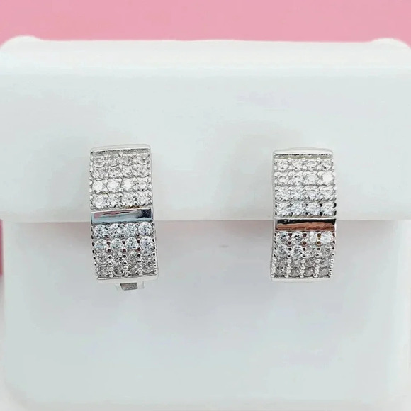 "925 Sterling Silver Cubic Zirconia Earrings, U19254661 - Picture 4 of 11